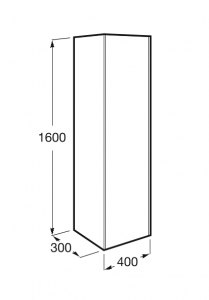 пенал подвесной INSPIRA левая  / 160x30 /  ( темный дуб )  