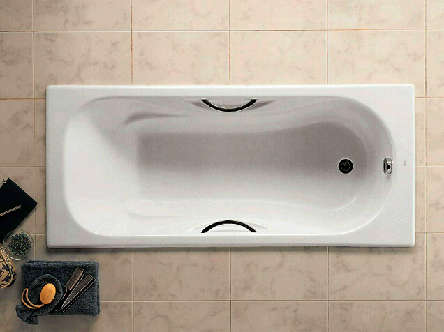 ванна MALIBU с отверстиями под ручки  / 160х75 /   ( бел )  