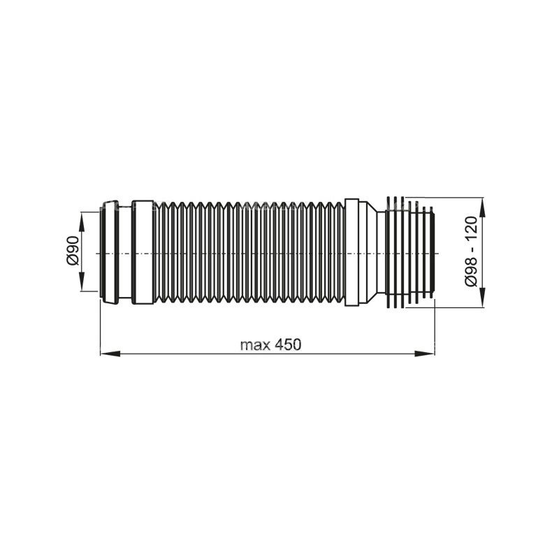 Гибкое колено Alcadrain, 90/110 flexi