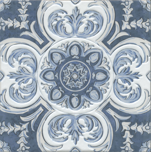 Декор Алмаш центр синий 30х30