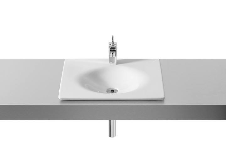  умывальник KALAHARI  / 59x50 /  встраиваемый  ( бел )  