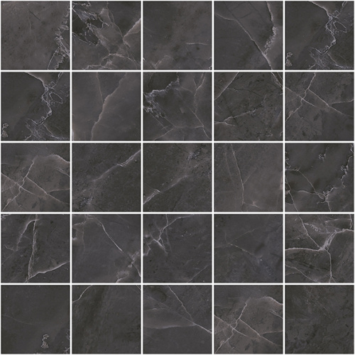 Olimpus Декор мозаичный чёрный 25х25