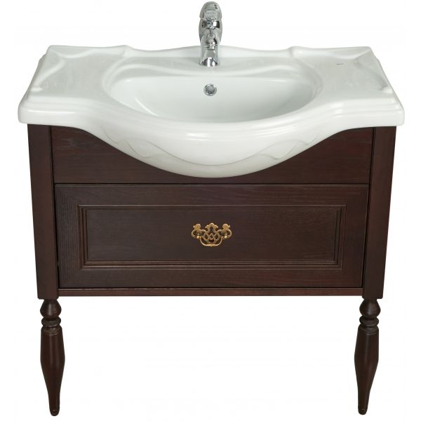 тумба под раковину AMERICA  / 105 /  ( дуб тёмный шоколад )  