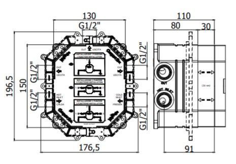 Встраиваемая часть для смесителей Paffoni серии COMPACT, универсальная