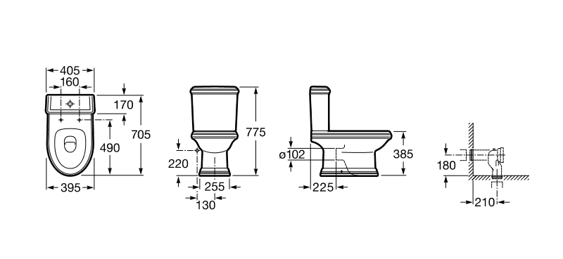 унитаз AMERICA выпуск VARIO 705*395 мм  ( бел )  