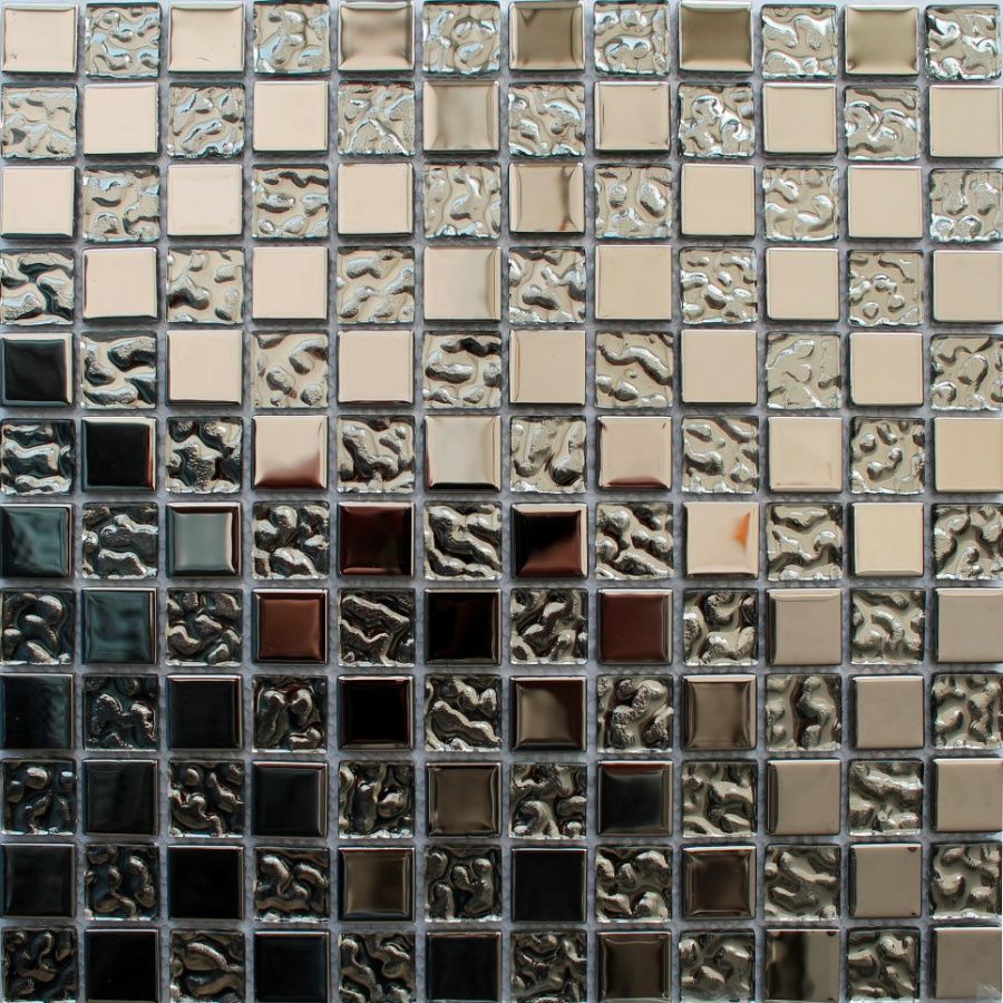 Мозаика стеклянная, 23*23*6 (300*300), DSA123(серебро) 