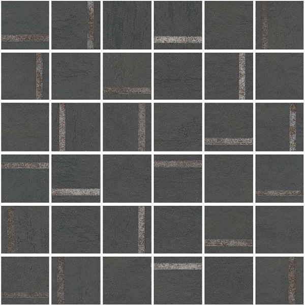 Декор Гварди 2 мозаичный антрацит матовый обрезной 30x30