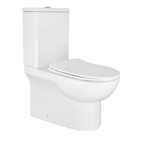 Унитаз-компакт AZARIO Амбра 645x370x815 напольный, безободковый, в комплекте сиденьем микролифт