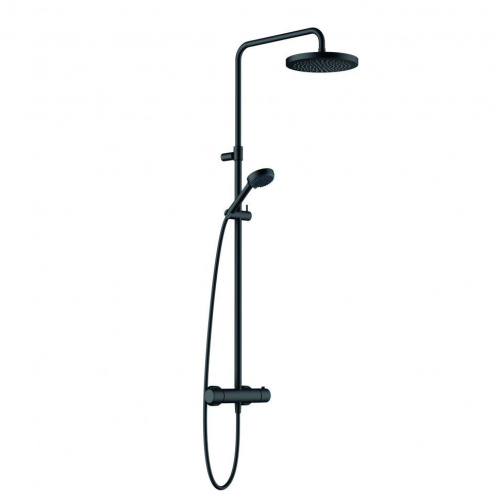 Душевая стойка KLUDI LOGO DUAL SHOWER SYSTEM с термостатом, черный матовый