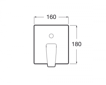 смеситель для душа THESIS встраиваемый с переключателем  ( хром )  