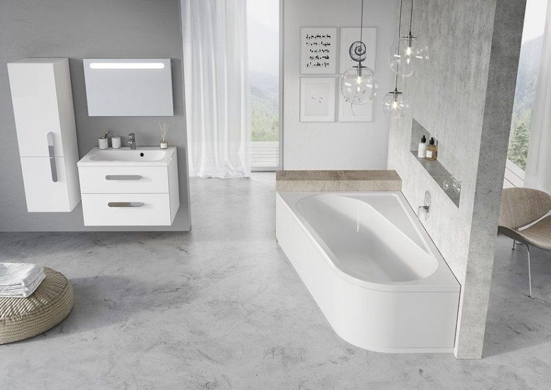 Ванна акриловая Ravak CHROME 160х105 L, белая