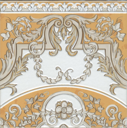 Декор Алмаш продолжение угла жёлтый 30х30