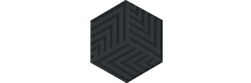 Декор Агуста черный 6x5,2