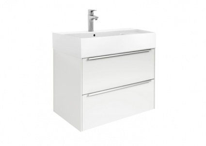 тумба с раковиной INSPIRA, 2 ящика  / 80x50 /  ( тёмный дуб ) 