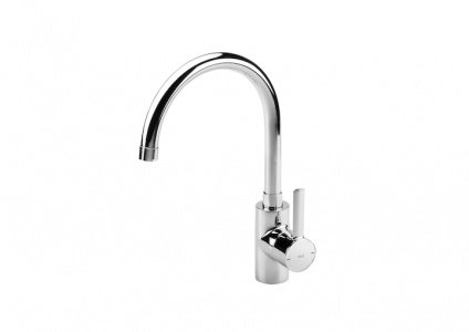 смеситель TARGA для мойки с высоким подвижным изливом  ( хром ) 