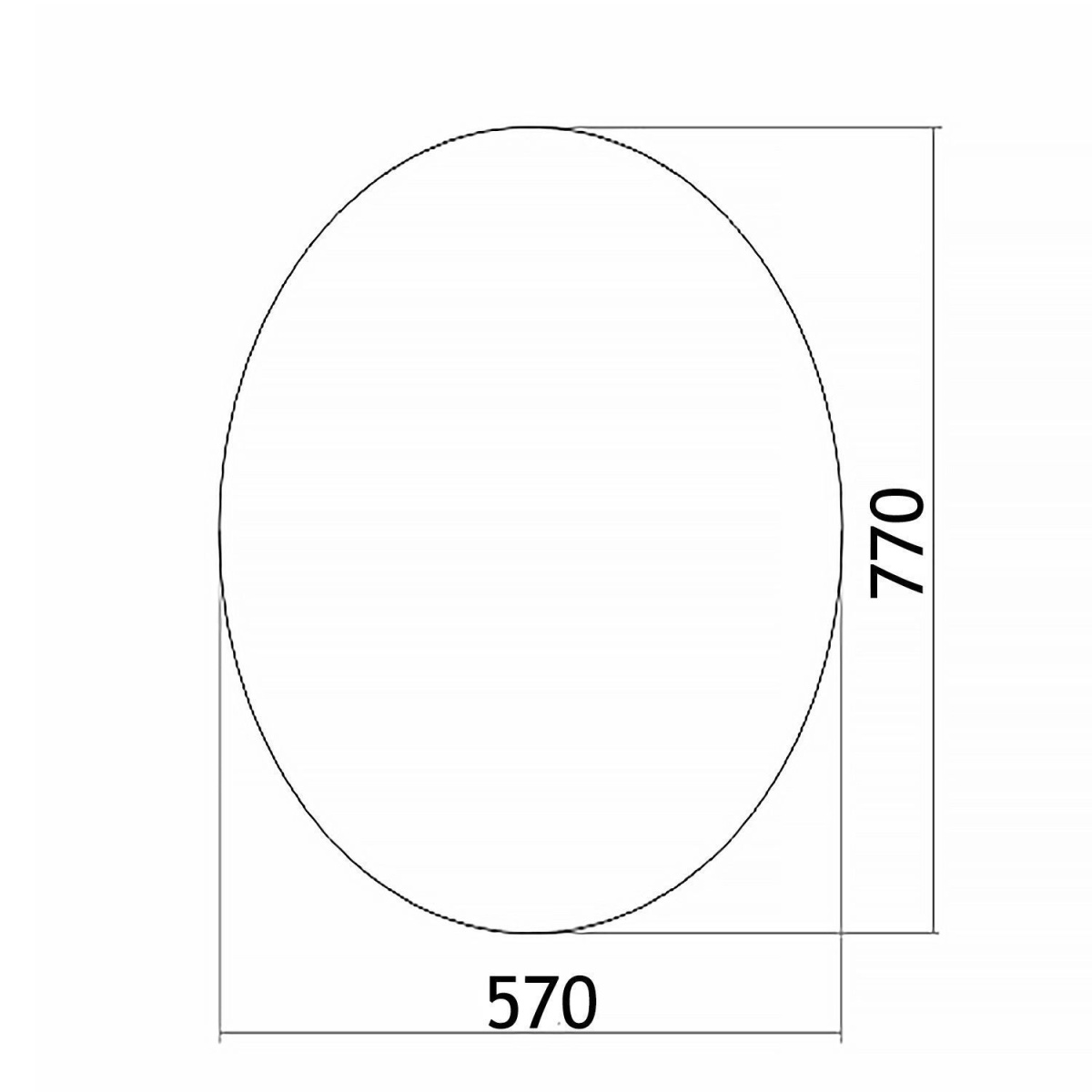Зеркало LORANTO Овал 570х770