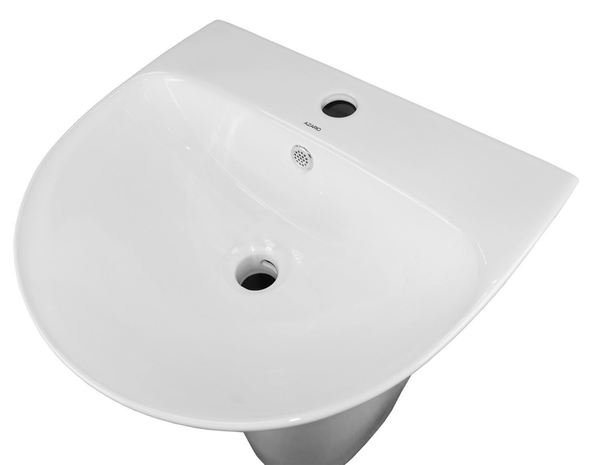 Раковина напольная AZARIO Фретта Раунд 480x420x835 отдельностоящая, белый глянцевый