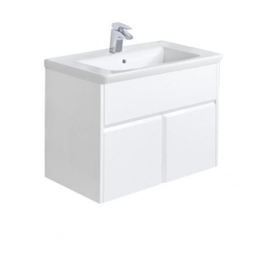 тумба под раковину UP 70 3 выдвижных ящика,сифон  / 67,7х40,2х55,5 /  ( белый глянец ) 