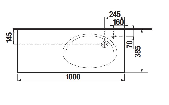 раковина для тумбы ETNA  / 100 /  ( белый )  
