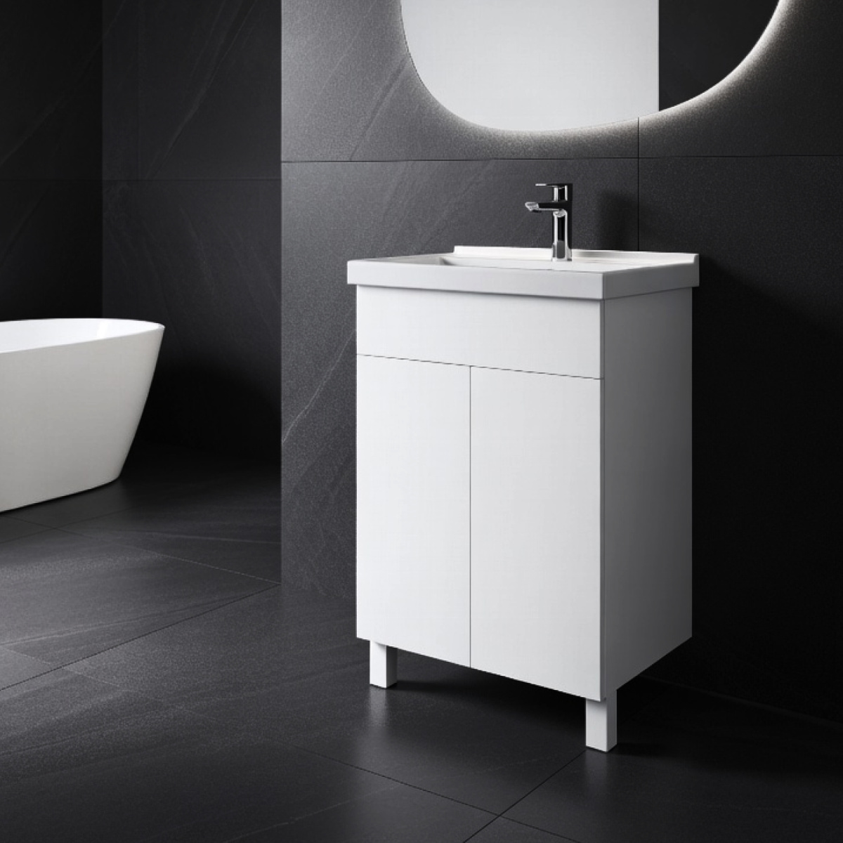 Комплект AQUATON Тумба Визит 55 с раковиной Визит 55