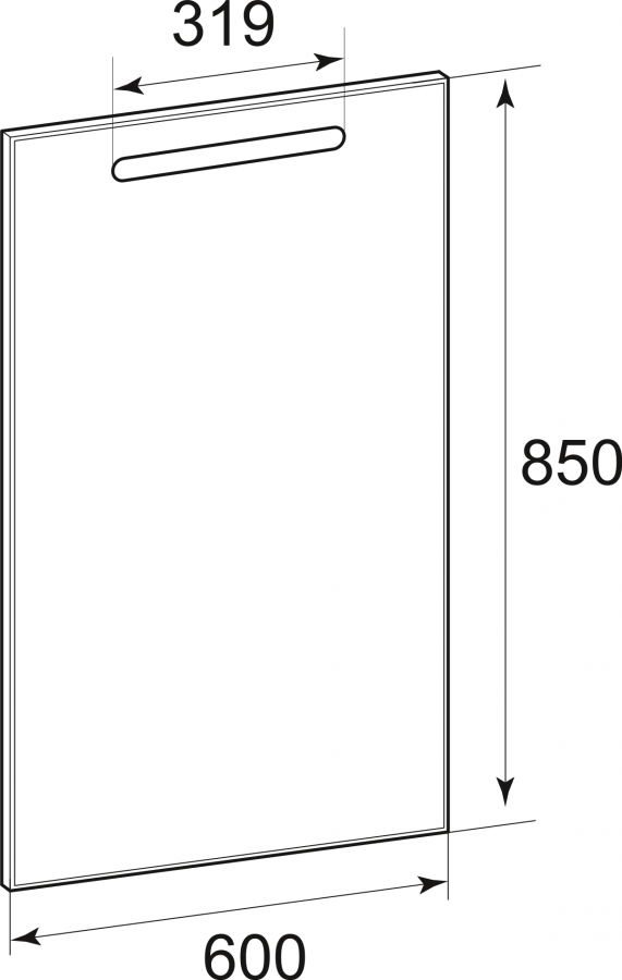 зеркало GAP 60  / 60х85х1,6 /  