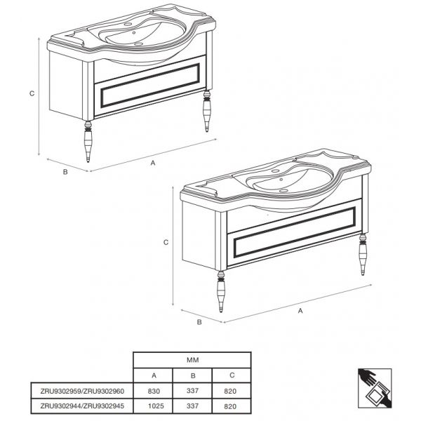 тумба под раковину AMERICA  / 85 /  ( дуб тёмный шоколад )  