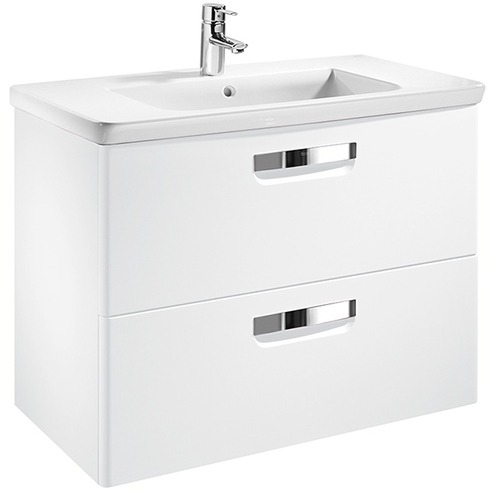 тумба под раковину GAP  / 80x60 /   ( белый глянцевый ) 