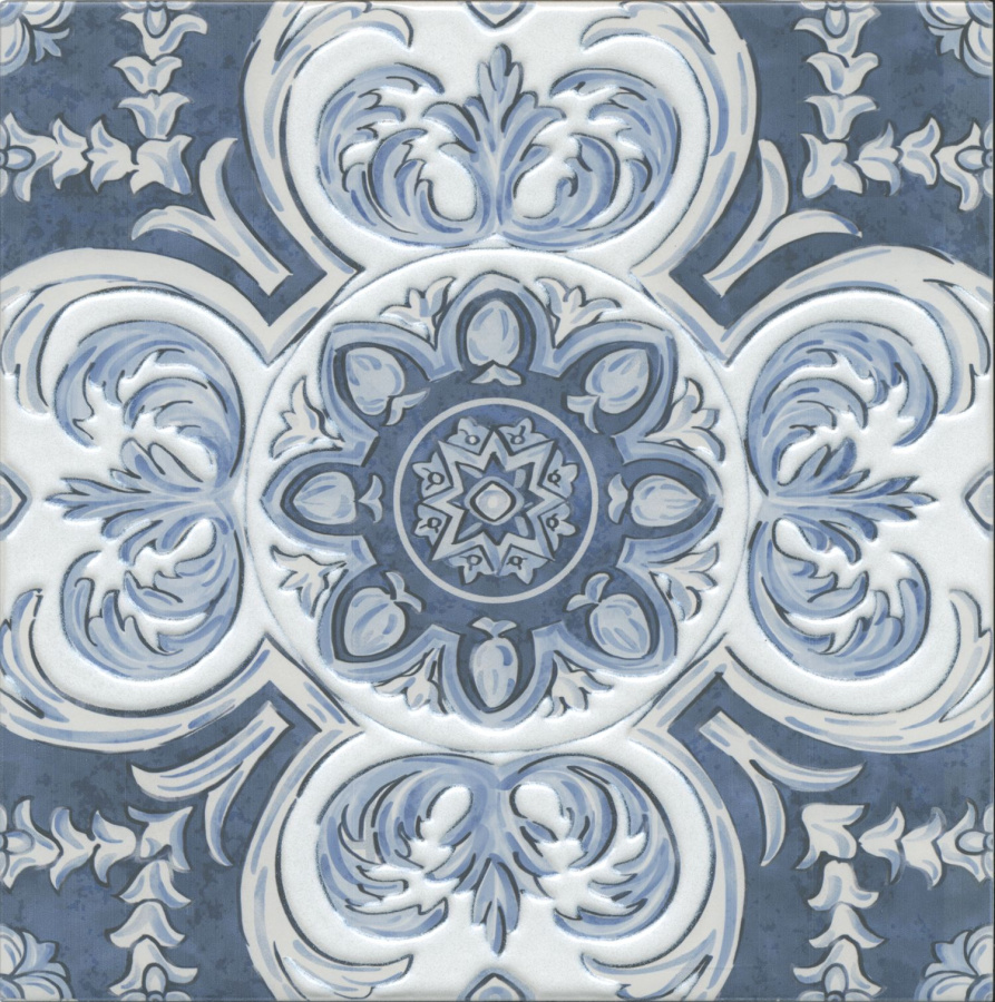 Декор Алмаш центр синий 30х30 