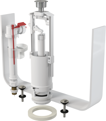 Сливная арматура Alca Plast со стоп кнопкой, нижний подвод, хром (SA2000SK 1/2" CHROM)
