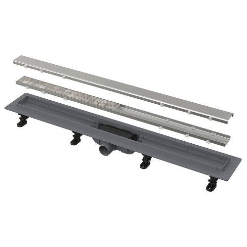 Душевой лоток Alcadrain 650 мм. d40, с решеткой под плитку, Нержавеющая сталь