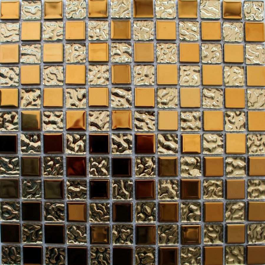Мозаика стеклянная, 23*23*6 (300*300), DSA131(золото) 