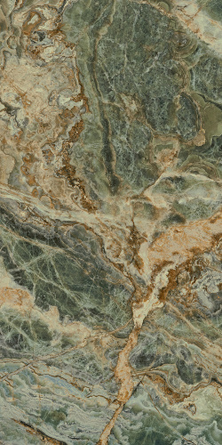 Панно Риальто Нобиле 1 зелёный лаппатированный обрезной 119,5х238,5