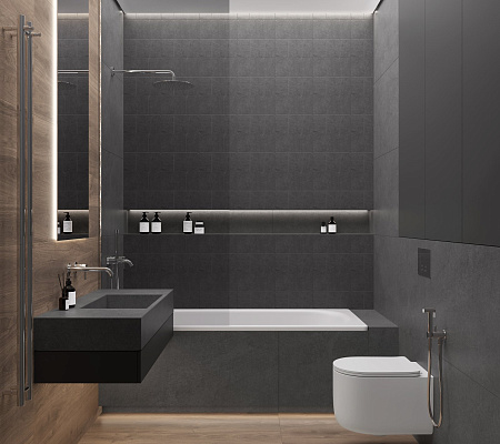 Керамогранит Сэндстоун Графит ПРО 60x60 / 60x120 LAPARET