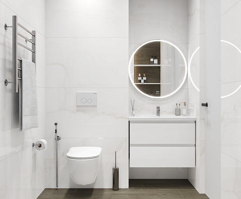 Керамогранит Оникс Император Уайт 60x60 / 60x120 CERADIM