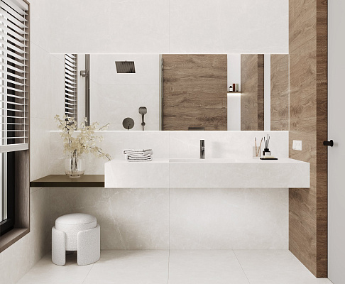 Керамогранит Софт Клауд Бианко 60x60 / 60x120 LAPARET
