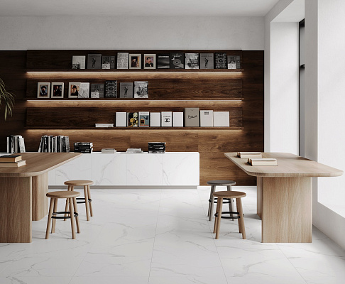 Керамогранит Статуарио Уайт ПРО 60x60 / 60x120 LAPARET